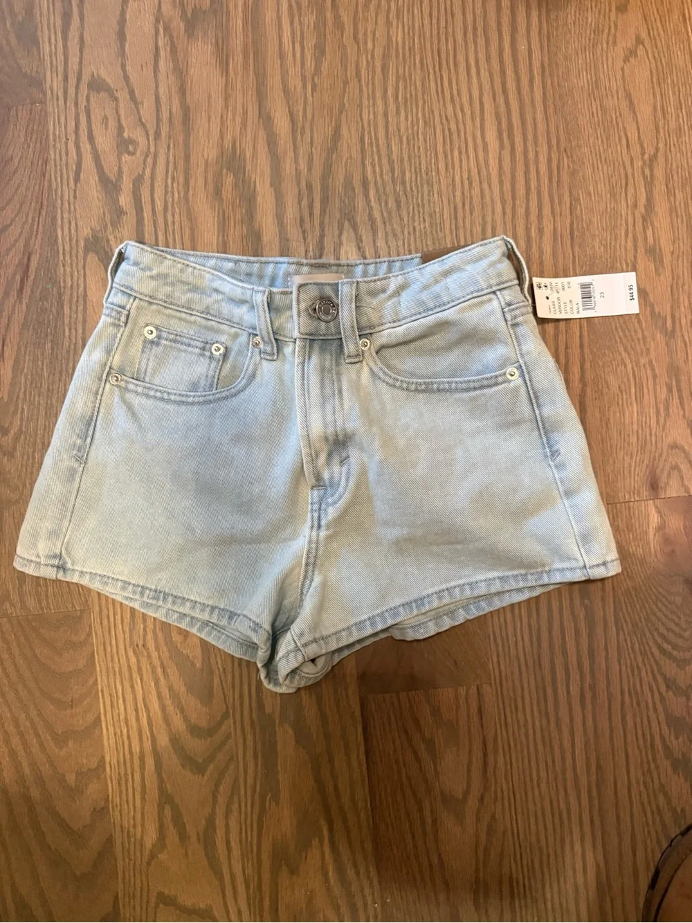 Pac Sun Light Wash High-Rise Denim Shorts New with Tags. Sz 23